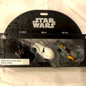Set of die cast Star Wars cars